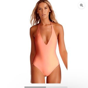 Vitamin A EcoLux Bianca One Piece Bodysuit in Peach 73M PEA